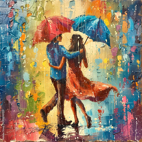A_joyful_couple_dancing_in_the_rain_with_colorful_umbrel