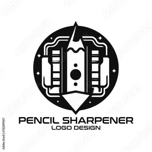 Pencil Sharpener Vector Logo Design