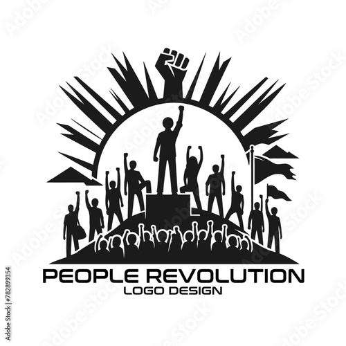 People Revolution Vector Logo Design