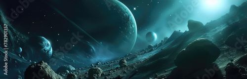 Mysterious Exoplanets in a Distant Space Panorama