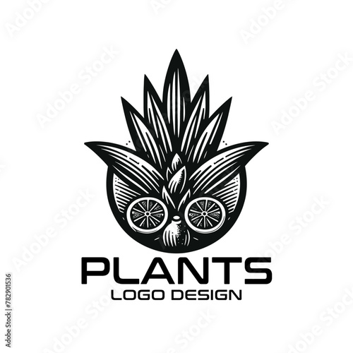 Plants Vector Logo Design photo