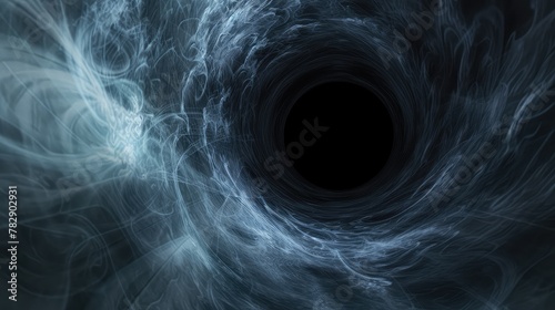 Abstract Cosmic Black Hole Visualization in Space