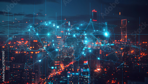 Global Connectivity Map  A Futuristic View of Urban Trade