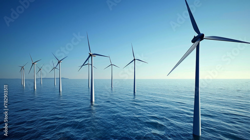 Offshore Wind Farm at Sea