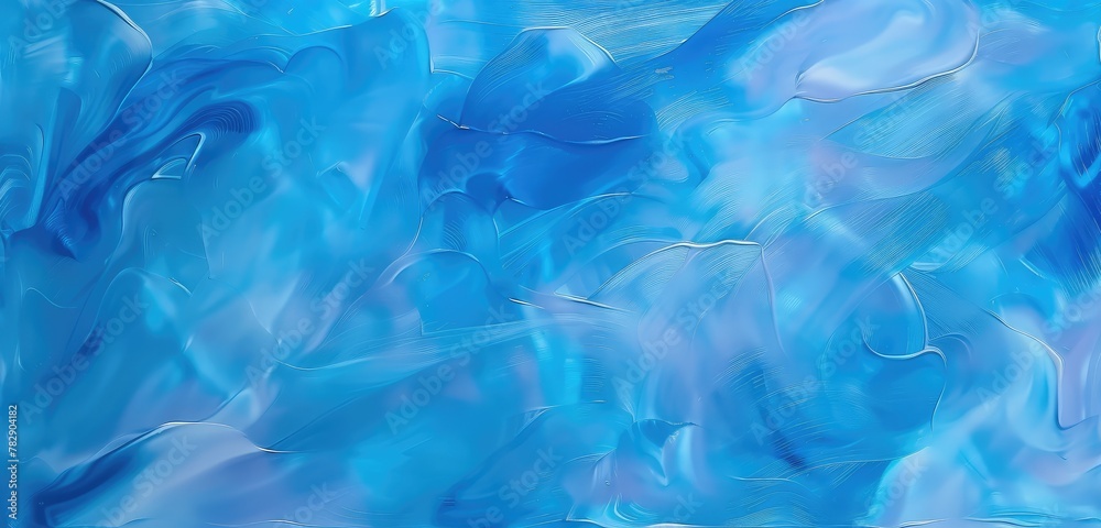 Abstract Blue Swirling Paint Texture Background