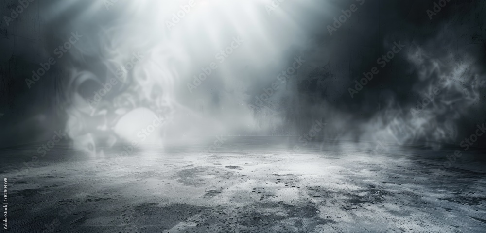 Mystical Foggy Landscape with Dramatic Sunlight Mystical Foggy Landscape with Dramatic Sunlight