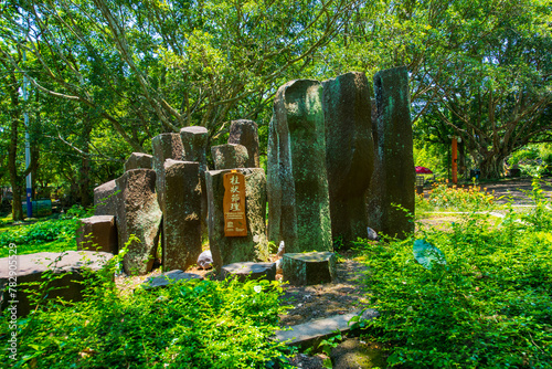 Stone tools in Leiqiong Global Geopark, Nanhaikou, China photo