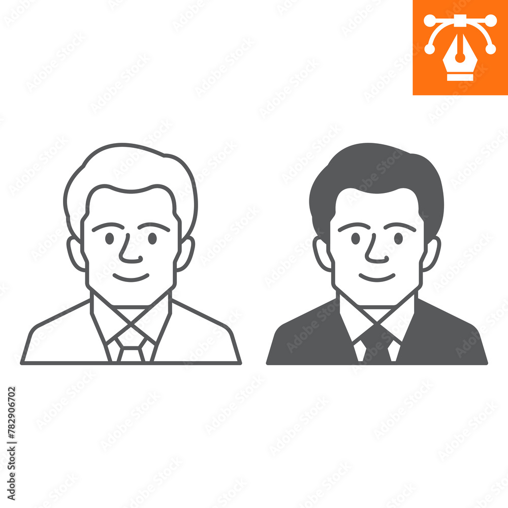 President line and solid icon, outline style icon for web site or mobile app, election and politics, minister vector icon, simple vector illustration, vector graphics. President line and solid icon, outline style icon for web site or mobile app, election and politics, minister vector icon, simple vector illustration, vector graphics.