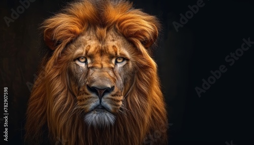 a photo portrait of a male lion, intricate details © Eitan Baron