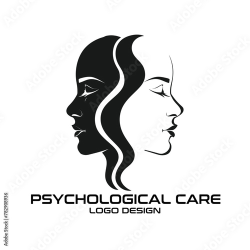 Psychological Care Vector Logo Design