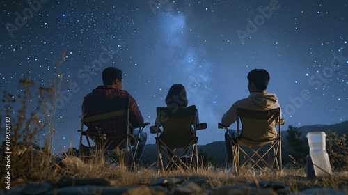 Starry Campout: Friends Gazing at the Cosmic Skies