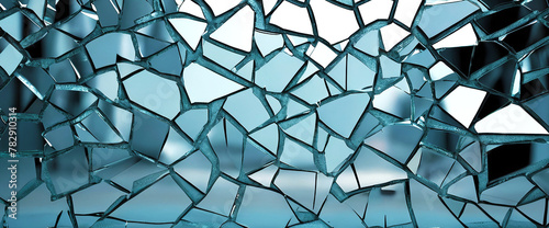 Background and texture of a broken mirror.