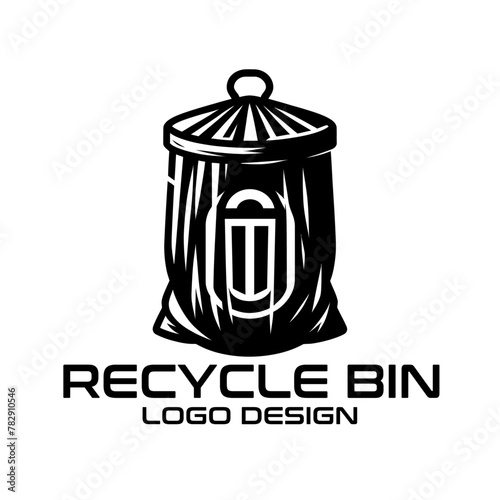 Recycle Bin Vector Logo Design photo