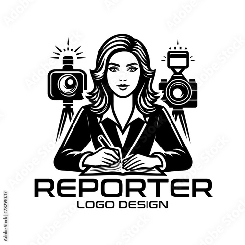 Reporter Vector Logo Design photo