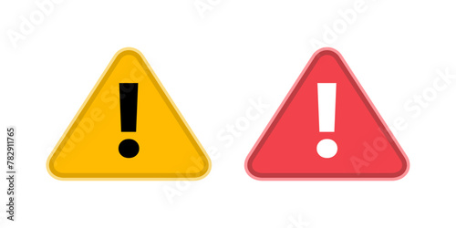 Caution exclamation mark sign icon design