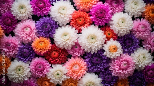 Flowers wall background with amazing red,orange,pink,purple,green 