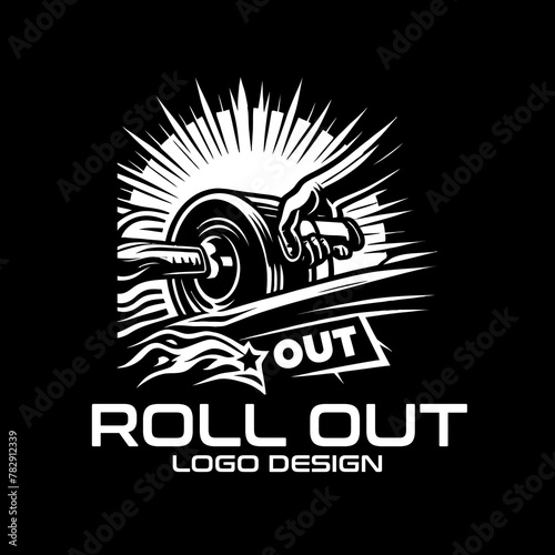 Canvas Print Roll Out Vector Logo Design
