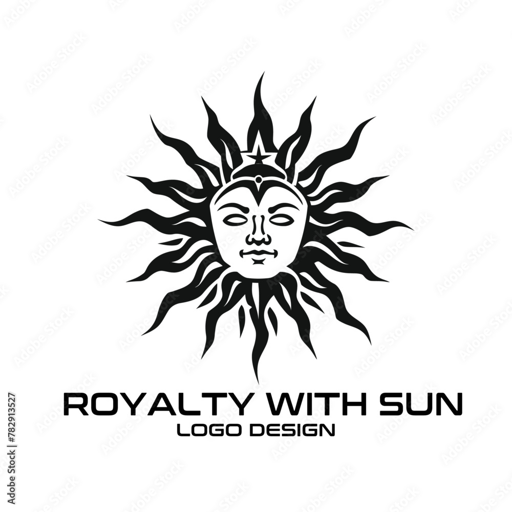 Royalty With Sun Vector Logo Design