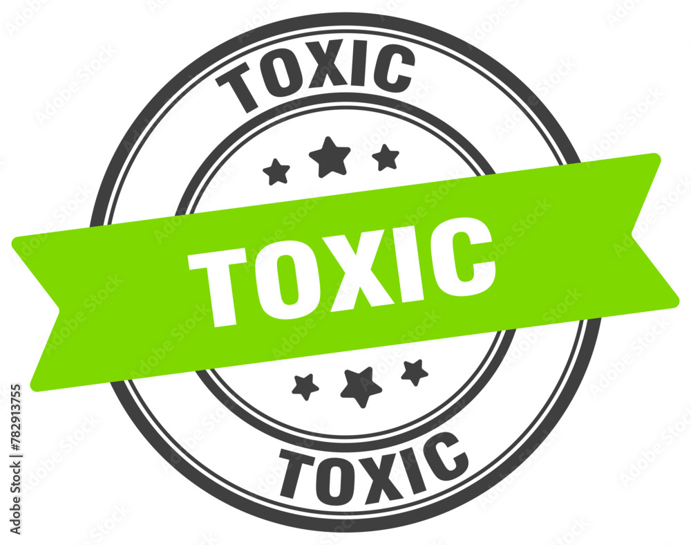 toxic stamp. toxic label on transparent background. round sign toxic stamp. toxic label on transparent background. round sign