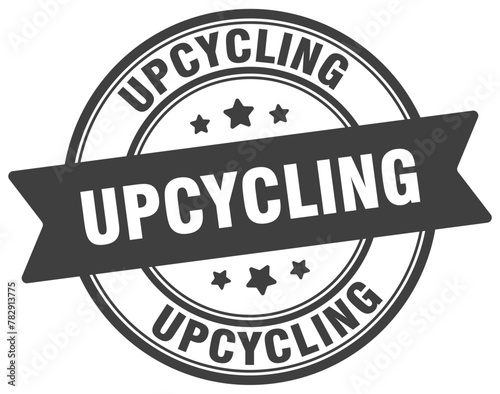 upcycling stamp. upcycling label on transparent background. round sign