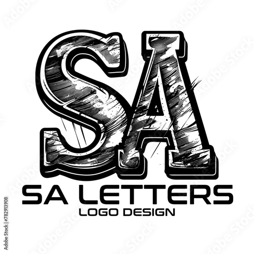 SA Letters Vector Logo Design