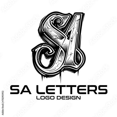 SA Letters Vector Logo Design