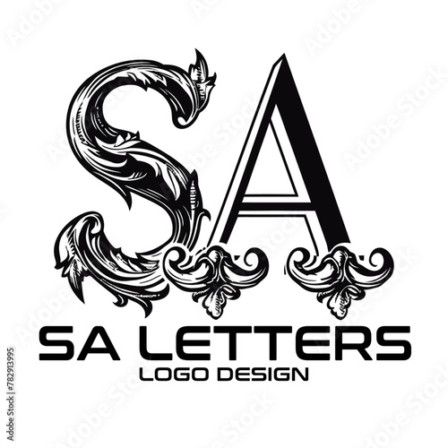 SA Letters Vector Logo Design
