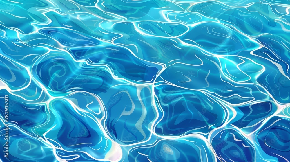 Modern illustration of the surface of water with ripples at the top of ...