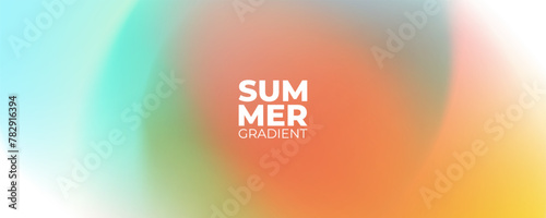 Summertime blurred background. Summer theme soft colored gradients for creative seasonal graphic design. Vector illustration.	