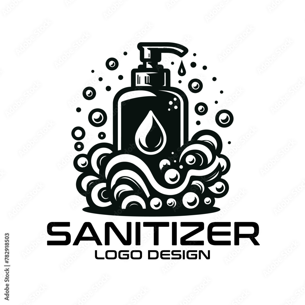 Sanitizer Vector Logo Design 