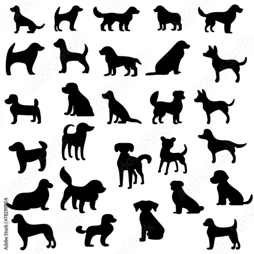 dogs dog icon silhouette black