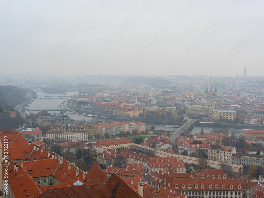 The view of Prague from St. Vitus cathedral