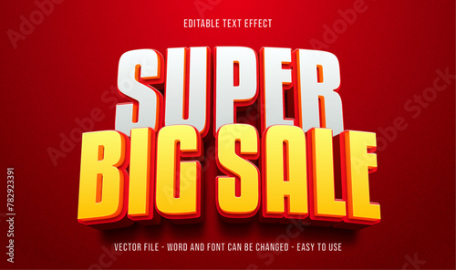 Super sale editable text effect, bold text style	