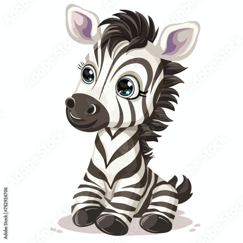 Zebra Baby Clipart clipart isolated on white background