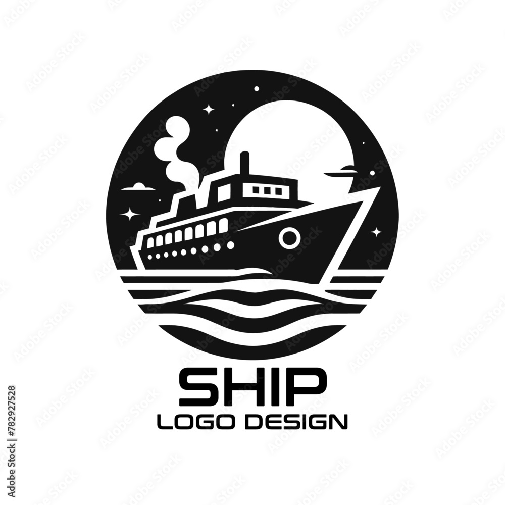 Ship Vector Logo Design Ship Vector Logo Design