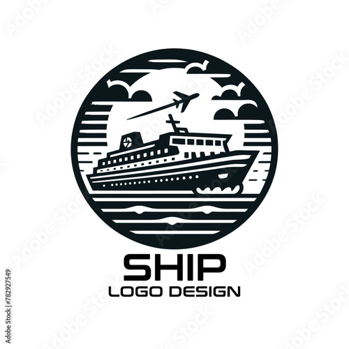 Ship Vector Logo Design photo