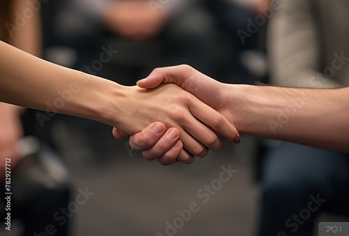 two business people shake hands