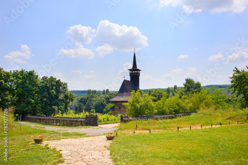 Wooden church in Village Museum in Chisinau, Moldova