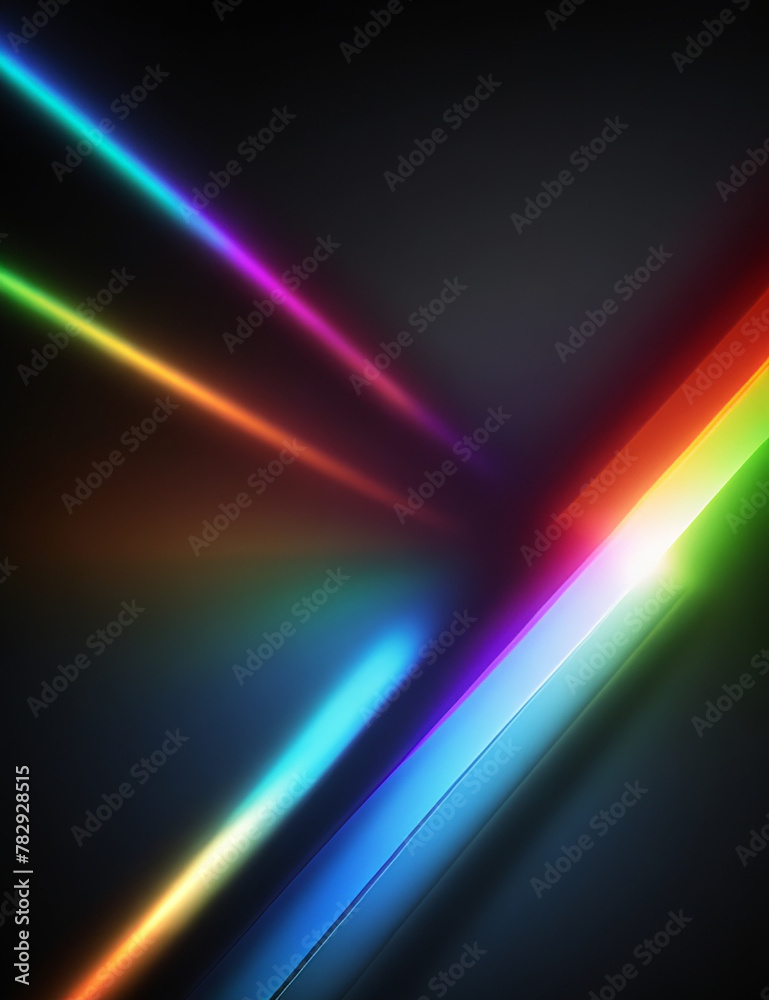 AI generated illustration of abstract background with central area of vibrant blurred lights