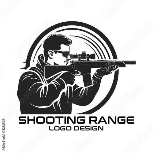 Shooting Range Vector Logo Design