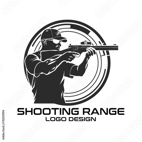 Shooting Range Vector Logo Design