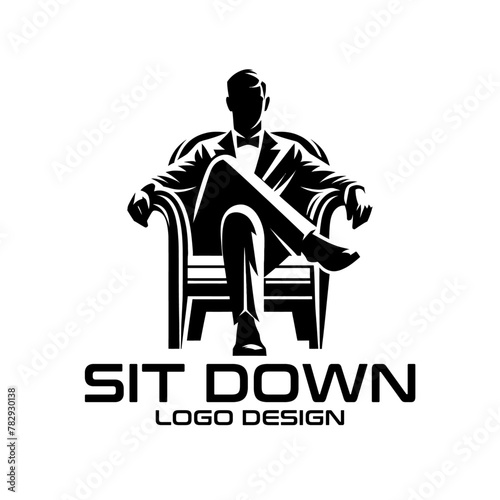 Sit Down Vector Logo Design