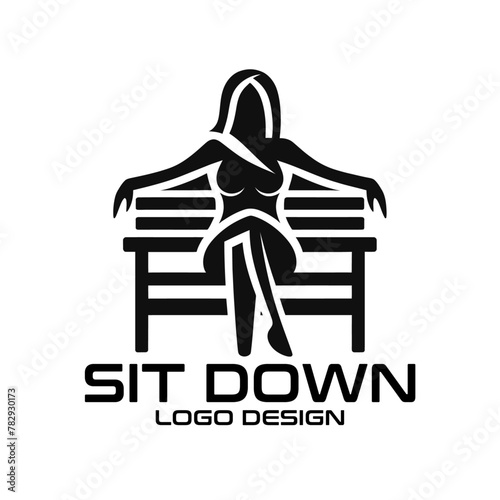 Sit Down Vector Logo Design