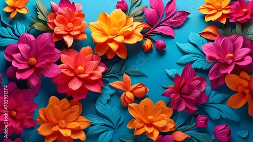 vivid, vibrant flower background for design