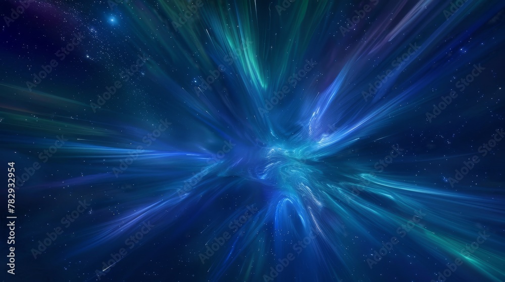 Hyperspace Travel Simulation Through Star-studded Cosmic Fields