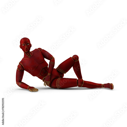 Red Robot Man Pose