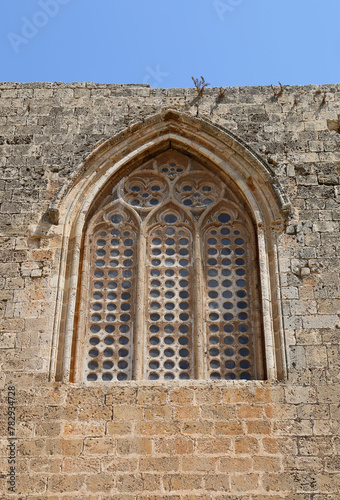 Window Details of The Ottoman era  Bugday Mosque in Famagusta, North Cyprus