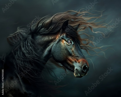 AI generated illustration of a horse featured on a magazine cover