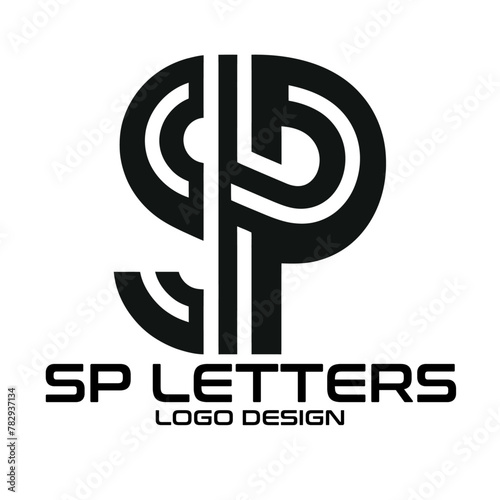 SP Letters Vector Logo Design