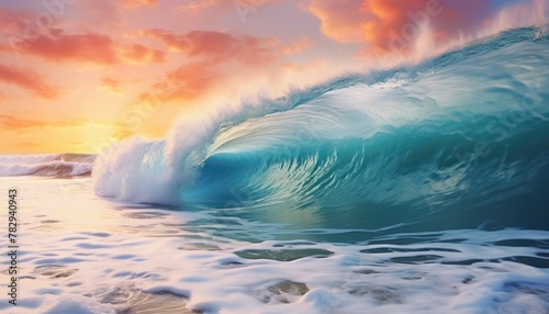 Beautiful Landscape Background Blue Ocean Wave © Virgo Studio Maple